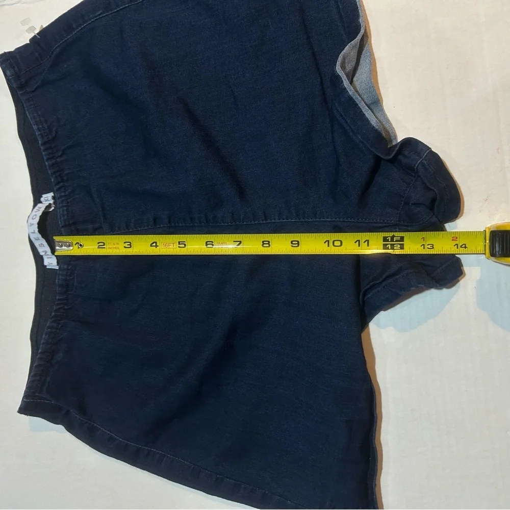 Tinseltown Women's Dark‎ Blue Jean Shorts Elastic Waist Size XL